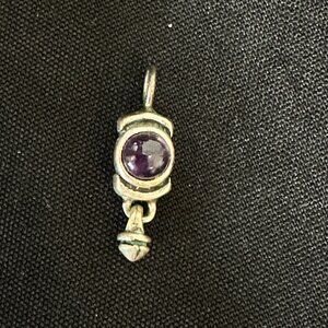 Sterling Silver Vintage Amethyst Pendant